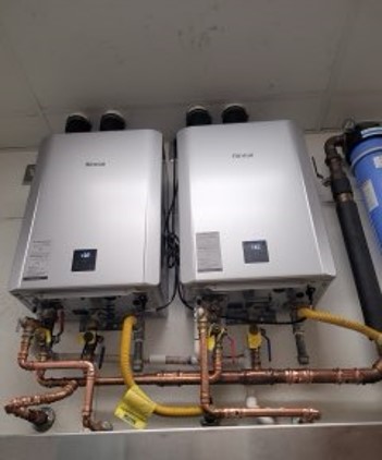 Dual Rinnai Tankless Water Heater Installation